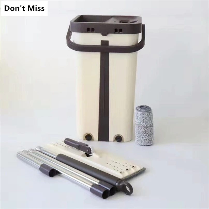 

Magic Cleaner Flat Mop for Cleaning Floors Squeeze Free Hand Washing Home Cleaning Tool Lazy Mop with Bucket Spin Mop Spray Mops