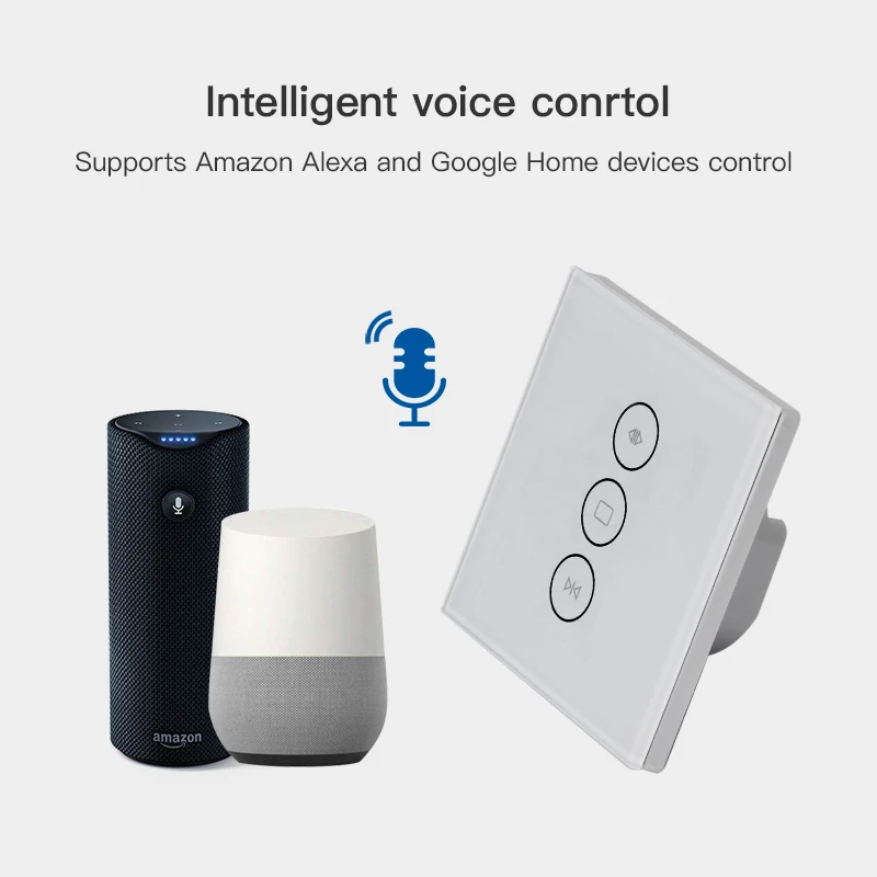 

Tuya Smart Life WiFi Curtain Switch for Electric Motorized Curtain Blind Roller Shutter, Google Home, Amazon Alexa Voice Control