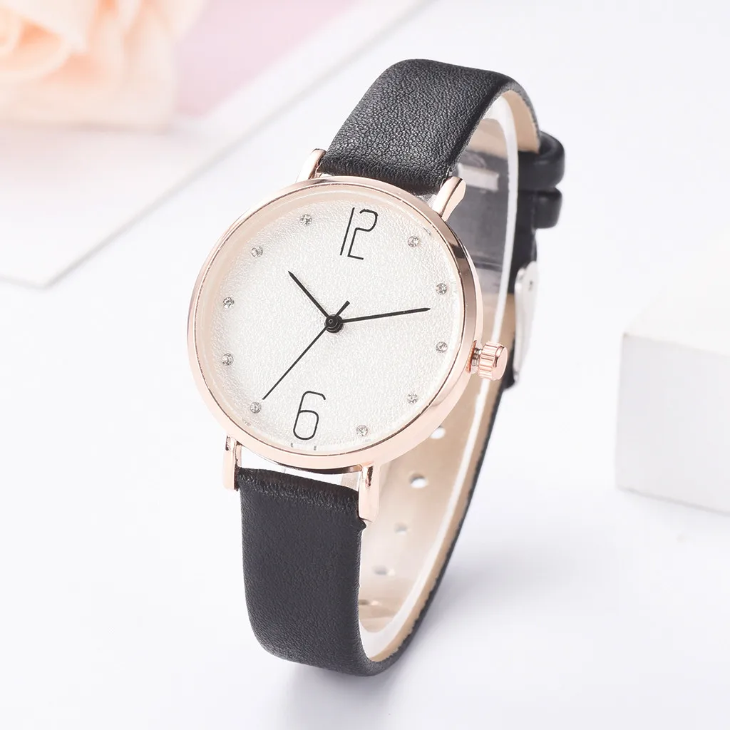 

Luxury Watch Women Leather Simple Ladies Watch Fashion Digital Diamond Scale Dial Belt Quartz Female Watch dames horloge #10