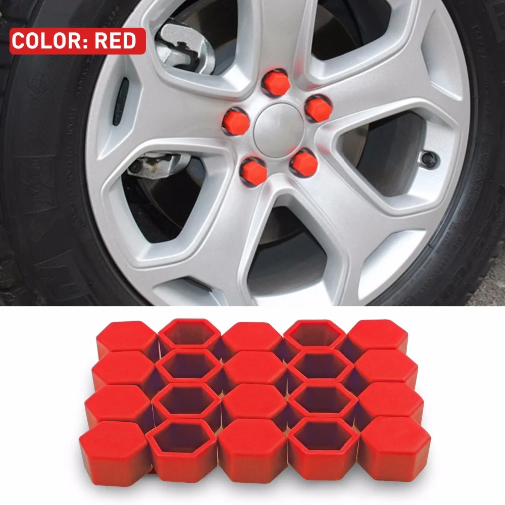20pc Auto Hub Screw Car Styling Rims Wheel Nut Cap Cover For Ford Focus 2 3 Fiesta Mondeo Kuga
