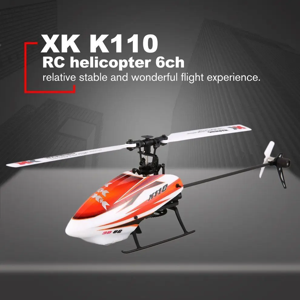XK K110 6CH 3D 6G система мини бесколлекторный р/у вертолет Дрон с гироскопом RTF Вертолет
