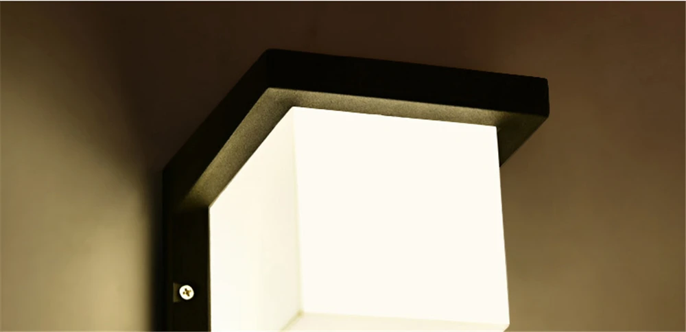 Наружный настенный светильник со светодиодной подсветкой 10 Вт, уличный светильник для дома, черный/серый, один настенный светильник для улицы