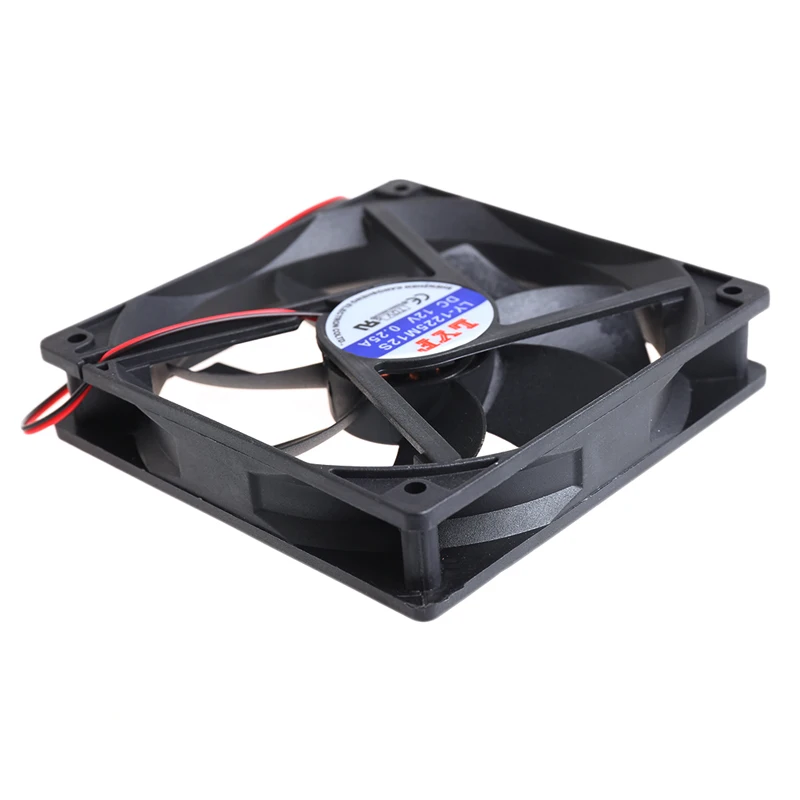 12V 2 Pin Computer Cooler Small Cooling Fan 120mm x 120mm x 25mm PC Box System Hydraulic Cooling Fan For Computer Heatsink