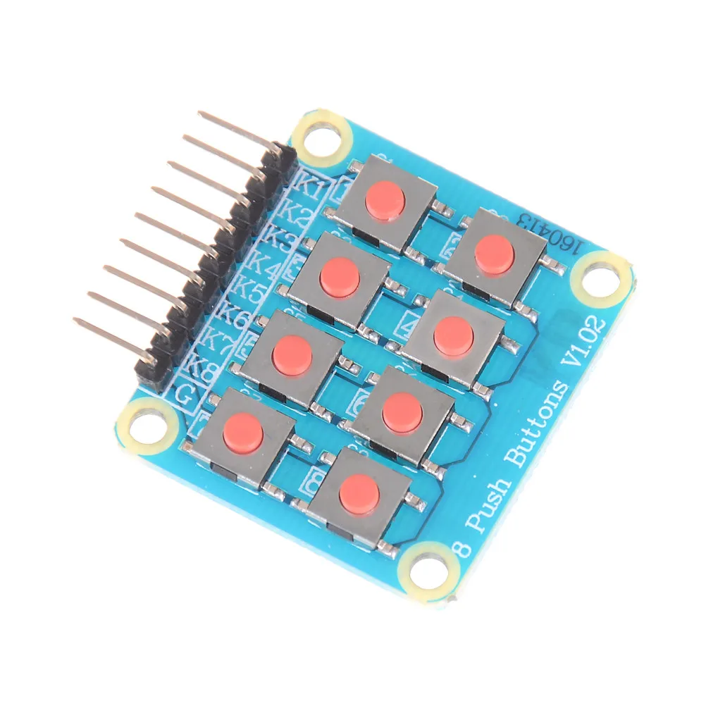 1PC HUXUAN Matrix 8 Key Keypad Keyboard Board Module 8 Button Tactile Switch 37mm x 32mm