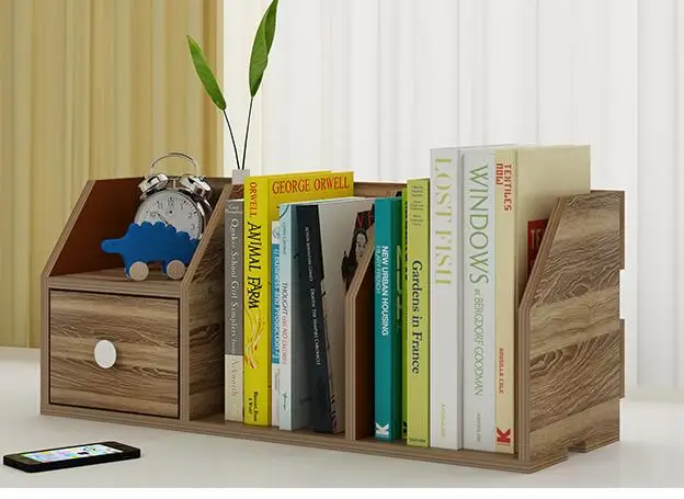 55 24 20cm Modern Desktop Bookshelf Office Storage Bookcase