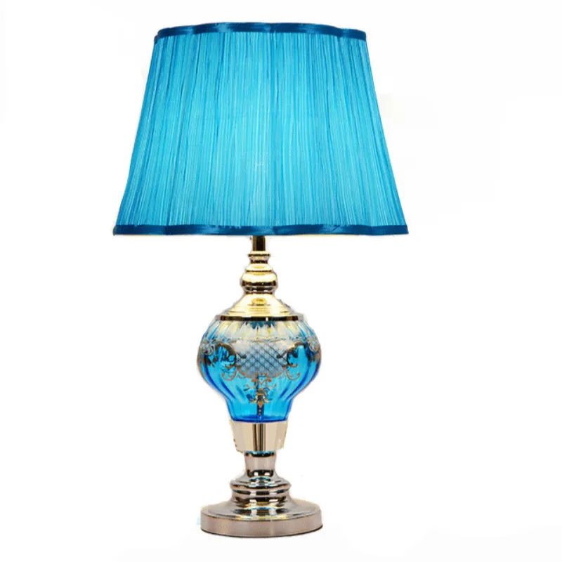 ^Cheap Mediterranean Sea Blue Crytsal Glass Fabric E27 Adjustable Table Lamp For Wedding Deco Bedroom Bedside Living Room H 68cm 1470 ^Cheap Mediterranean Sea Blue Crytsal Glass Fabric E27 Adjustable Table Lamp For Wedding Deco Bedroom Bedside Living Room H 68cm 1470