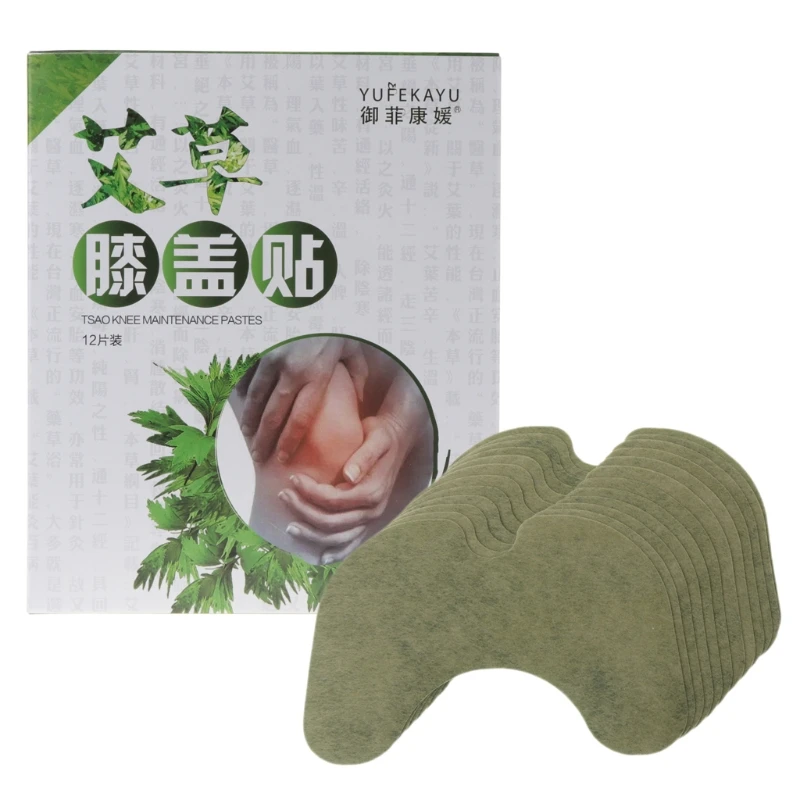 

12Pcs Natural Wormwood Stickers Relief Pain Chinese Herb Patches Health Moxa Pad Knee Pad Foot Care Tool