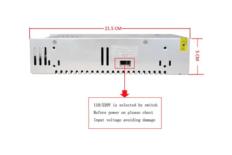 Светодиодный импульсный источник питания DC 5 В 60A 300 Вт Трансформатор 110 В 220 В AC Вход для светодиодный светильник