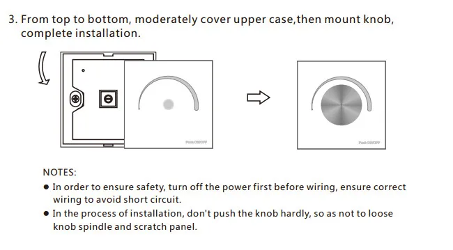 Us 28 84 30 Off New Led Triac Dimmer Ac 100 240v Input Trailing Edge Dimming Wall Mount Rotary Panel Manual Dimmer And Rt6 Rf Remote 4 Zone Led