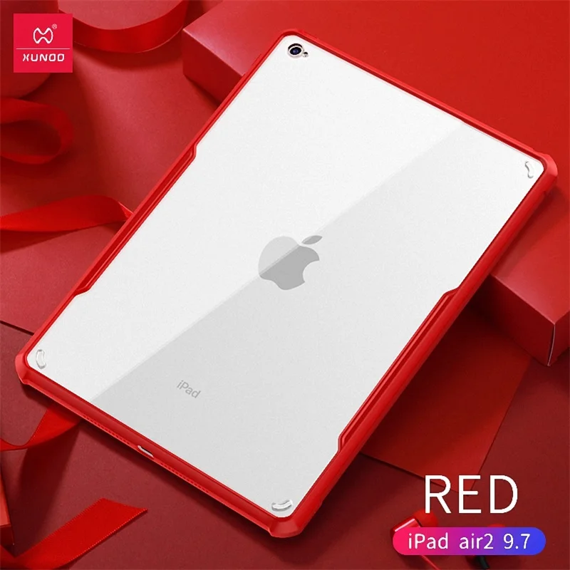 XUNDD защитный чехол для планшета для нового iPad Pro 11 12,9 9,7 10,2 10,5 дюймов mini 12345 air2 с подушками безопасности противоударный чехол s - Цвет: Red-iPad Pro 9.7