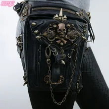 Стимпанк поясные сумки Готическая сумка на плечо винтажная Ретро Рок женская уличная стильная мини мотоциклетная сумка