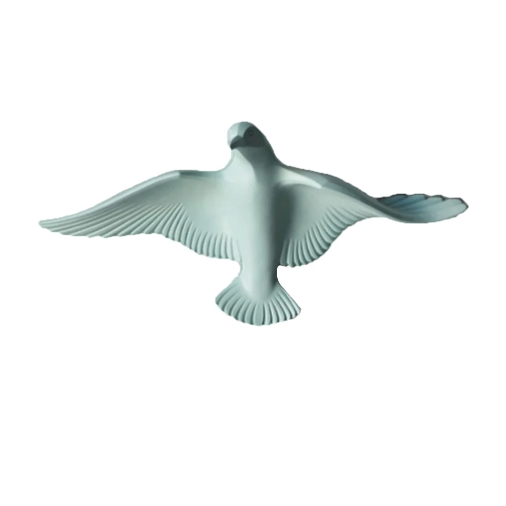 3D Resin Flying Seagull Birds Crafts Wall Art Sculpture Living Room Bedroom Wall Hanging Decoration