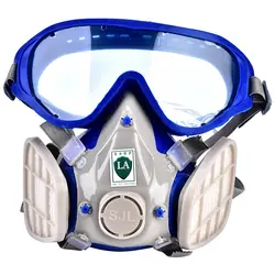 Силиконовый полностью респиратор противогаз очки сажевые маска от химической Пыли пылезащитные маски