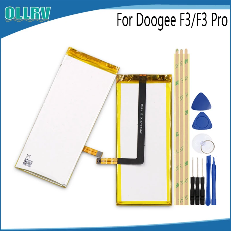 Запасной аккумулятор OLRRV 2200 мАч для Doogee F3 Pro Extreme Для батареи с инструментами |