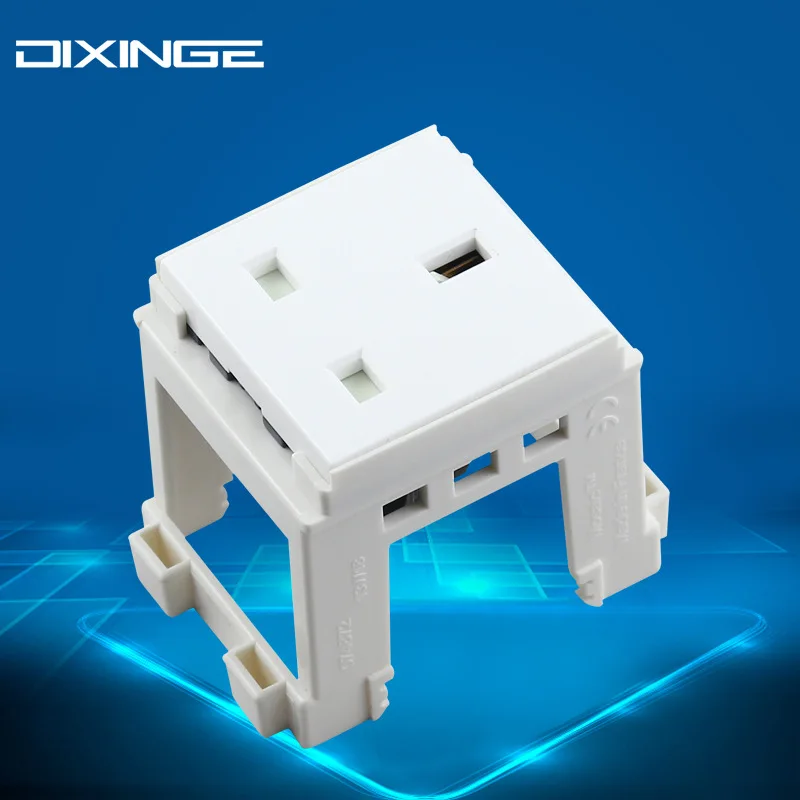 Uk Type Din Rail Mount Ac30 Power Modular Socket 13a 250v Ac30 Socket