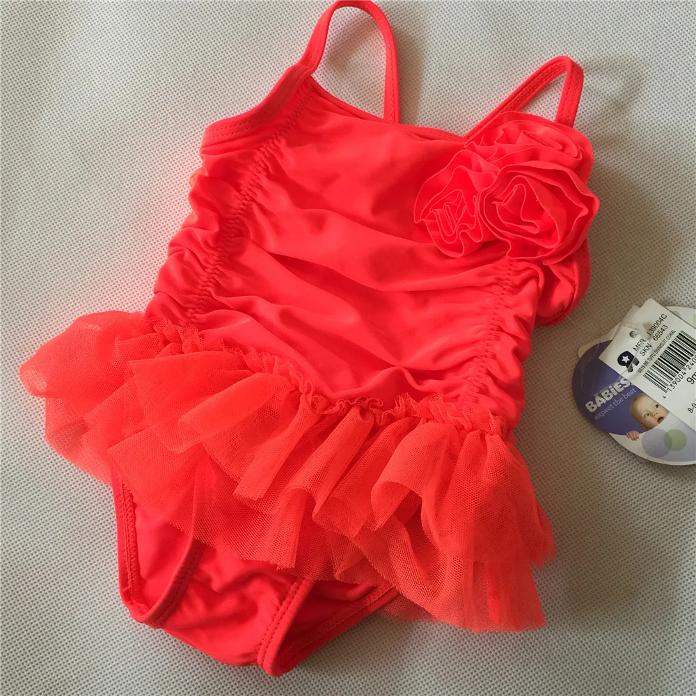 2017 One Pieces Baby Girls Bathing Suits Kitty Little Girls cute