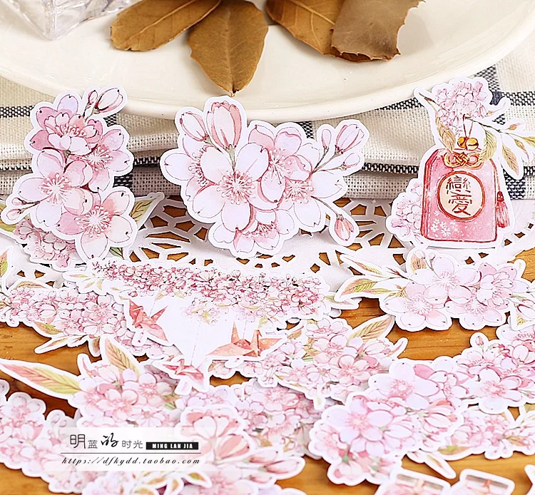 18pcs Creative Cute Self made Cherry blossom / beautiful flowers
