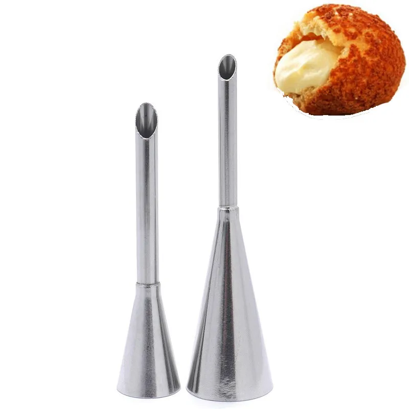 

1PC High Quality 2 Sizes Stainless Steel Cup Cake Cream Icing Pipe Nozzle Tips Sugarcraft Fondant Pastry Nozzle Free Shipping
