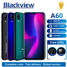 Blackview A60 смартфон 4080 мАч 1 Гб+ 16 Гб четырехъядерный Android 8,1 6,1 дюймов 19,2: 9 экран 13,0 МП Двойная камера заднего вида 3G мобильный телефон