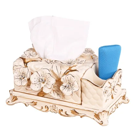 

Ceramic multi - functional creative European living room coffee table remote control storage box napkin pumping boxes