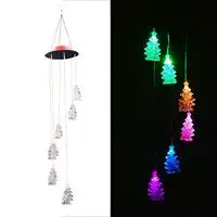 Открытый Солнечный Ангел кукла формы Wind Chime садовый декор солнечные Цвет-меняется ветер куранты - Цвет: Black