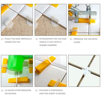 

Tile flat sander leveler Auxiliary tool leveler locator Wall Tile carrelage tracker Leveling System Leveler Plastic Clip Spacers
