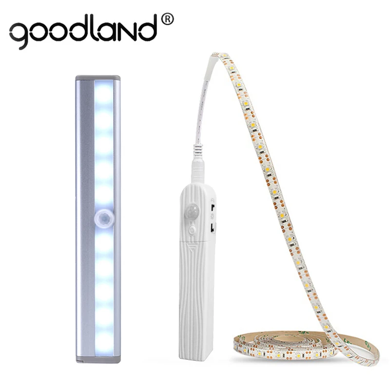 

LED Under Cabinet Light PIR Motion Sensor Light Led Armario Wardrobe Light Battery Powered Night Lamp For Kitchen Closet