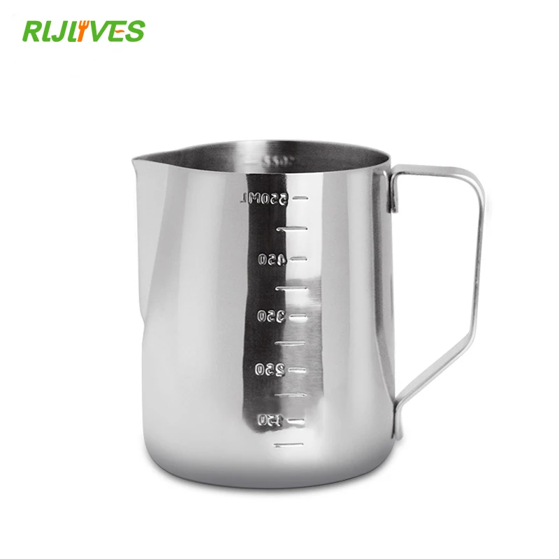 

350ml 600ml Stainless Steel Espresso Coffee Pitcher Barista Kitchen Craft Scale Coffee Latte Milk Cappuccino Coffee Tools