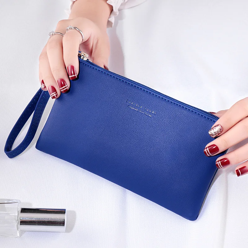 MONNET CAUTHY New Arrivals Women's Wallets Concise Leisure Fashion Cell Phone Pocket Solid Color Navy Blue Black Red Long Wallet MONNET CAUTHY New Arrivals Women's Wallets Concise Leisure Fashion Cell Phone Pocket Solid Color Navy Blue Black Red Long Wallet