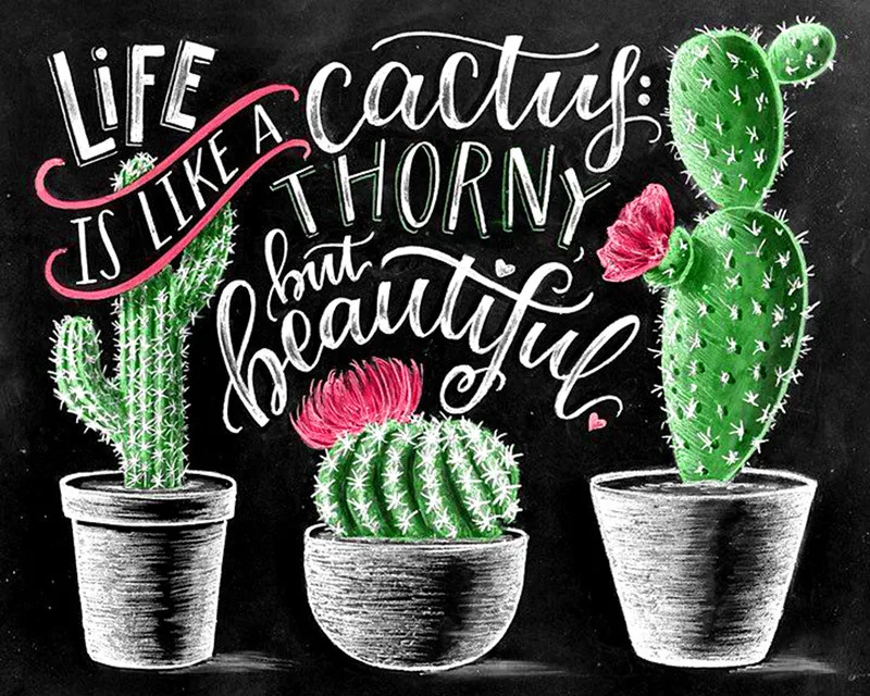 

5D DIY Diamond Painting Letters scenery Cross Stitch 3D Diamond Mosaic cactus diamond Embroidery rhinestones Christmas gift
