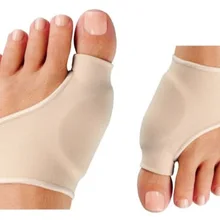 Пара тканевых гелевых подушечек для пальцев ног, защита для ног, корректор вальгусной деформации, подходит для ног 40-47 размеров