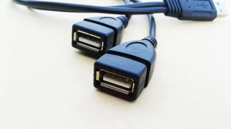 US $101.20 100pcs USB 20 1 Male To 2 Female YAdapter Data USB Dual Splitter Hub USB Charging Cable Power Cord Extension Cable 35 CM