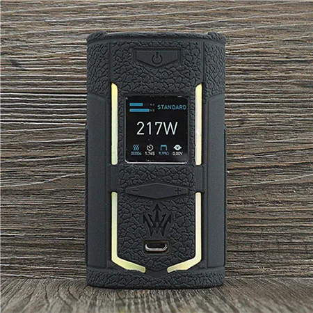 Чехол с текстурой для VooPoo X217 217W TC Box Mod, защитный силиконовый чехол, подходит для VOOPOO Woody Vapes X 217 - Цвет: Black