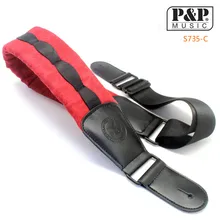 High Quality Soldier Cotton Leather Head font b Guitar b font Strap Electric font b Bass