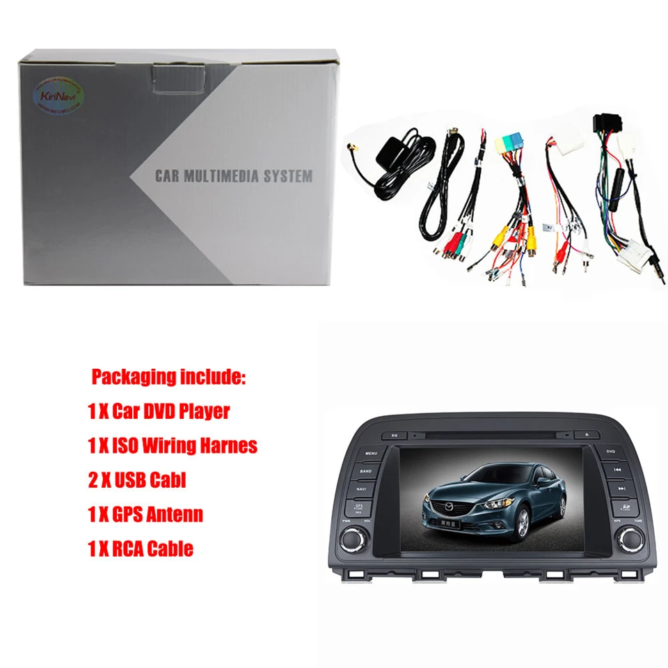 Cheap KiriNavi Octa core 10.2" 4G LET android 7 car multimedia system for Mazda Atenza 6 2013 - 2017 support 4K Video 4G 3