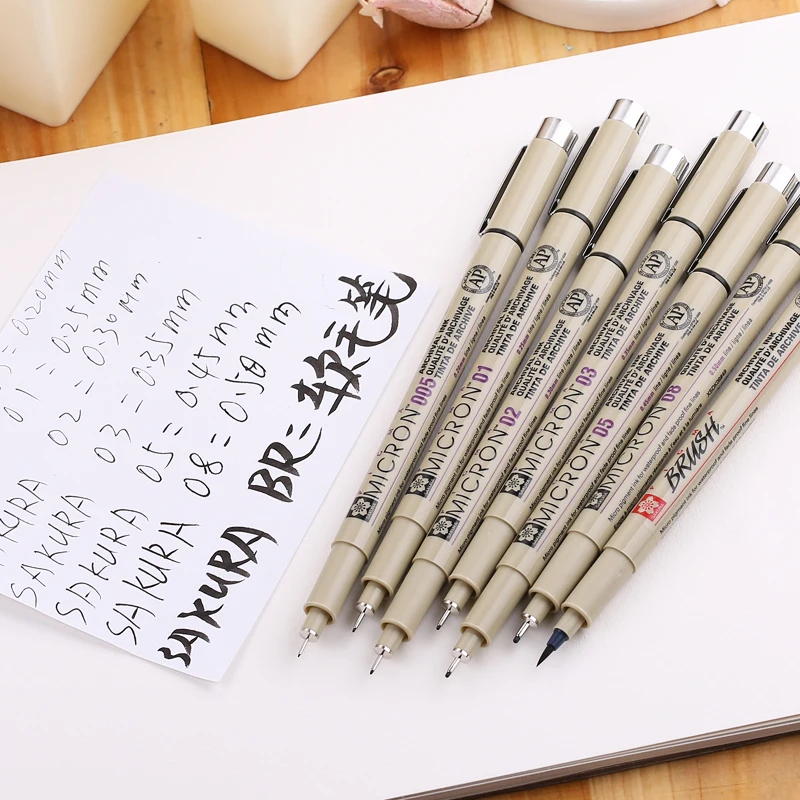 Японская ручка для рисования Sakura Fineliner Micron цветная игла манга Дизайн Эскиз лайнер