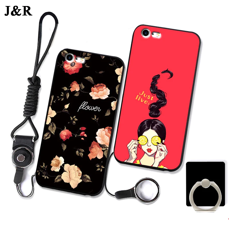 J&R Case for iPhone 6 6s Cover for iPhone 6 6s 4.7" Soft Silicone Back Cases Protective Fitted Phone Bags Cartoon Painted 6/6s