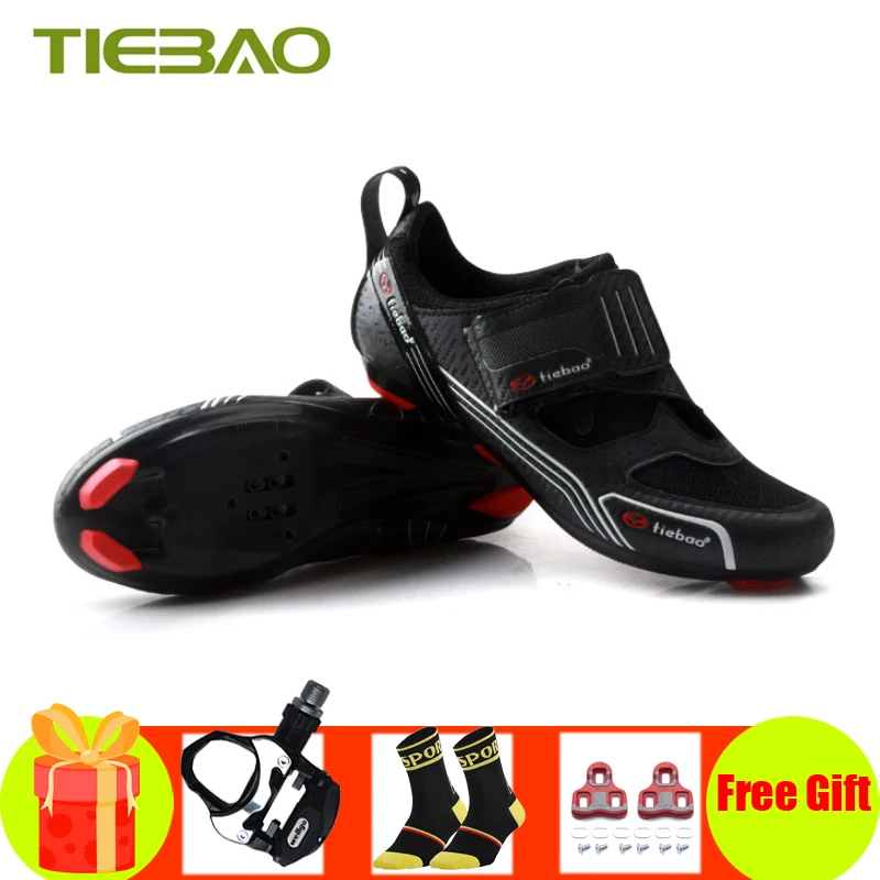 Bicicleta de Estrada Sapatos de Equitação Tiebao Sapatos Triathlon Mulher Homem Auto-bloqueio Sapata Ciclismo Respirável 2020