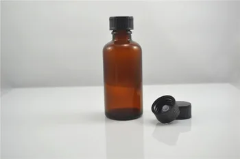 

100pcs Lot 50ml Amber glass bottle with Acid & Alkali Resistant Phenolic Screw cap for Light Sensitive Material Storage