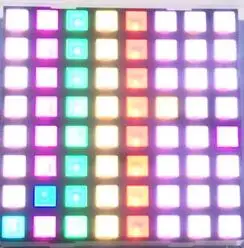 Бесплатная доставка 2 шт. x 5 мм 8X8 RGB 58 5*58 квадратный светодиодный точечный