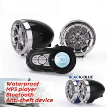 Универсальный мотоцикл аудио водонепроницаемый MP3-плеер Bluetooth противоугонное устройство хром паук рог для Harley Touring