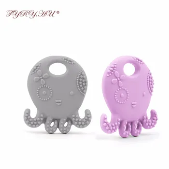 

TYRY.HU 5pc Baby Teethers Silicone Octopus Shape Teething baby toys Food Grade Teether For Teething Baby Dental Care Teethers