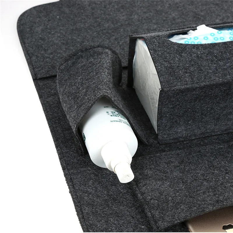 Car Seat Organizer Auto Car Backseat Organizer Car-Styling Holder Multi-Pocket Seat Wool Felt Multifunction Storage