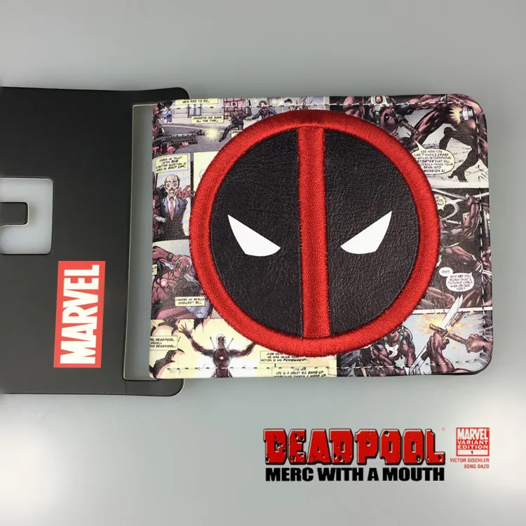 Diffuse Deadpool супергерой comics базовый складной кошелек с отделением для карт короткий