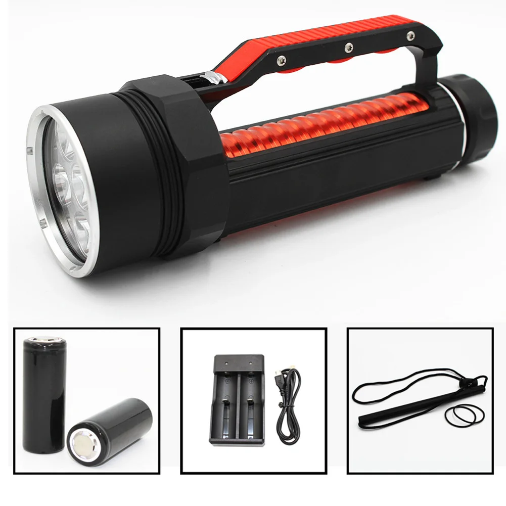 

High Quality 1 Pcs LED Diving Flashlight Torch Portable Waterproof Lamp High Power Underwater VE