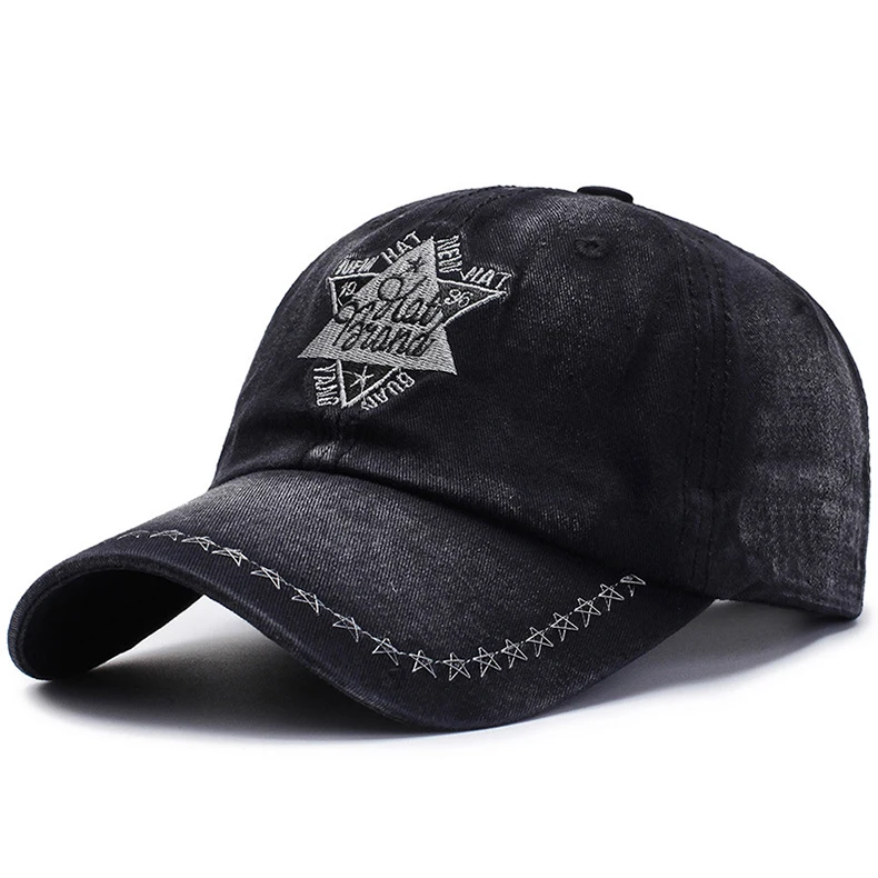 Высококачественная черная джинсовая бейсбольная кепка с вышитыми буквами, бейсболки для женщин в стиле хип-хоп Gorras, Повседневная Солнцезащитная шляпа для папы