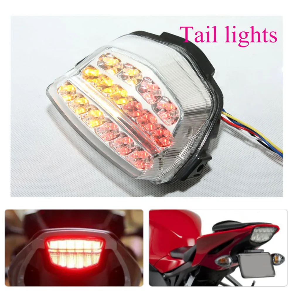 

For 08-14 Honda CBR1000RR CBR 1000RR Motorcycle LED Rear Tail Brake Lights Turn Signals Indicator Integrated Lamps 2008-2014