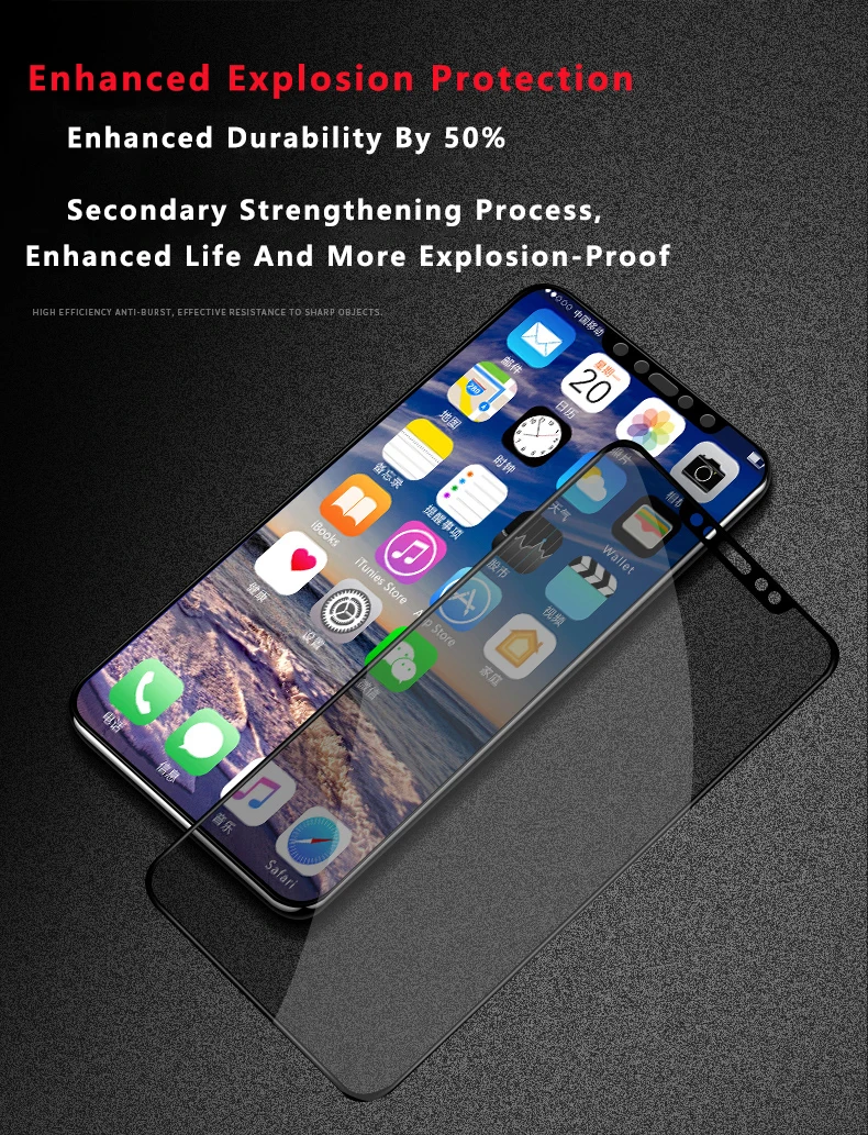 Iirroonn против подсматривания закаленное Стекло для iphone x Экран протектор для iphone x 10 защитной пленки 6D защиты конфиденциальности