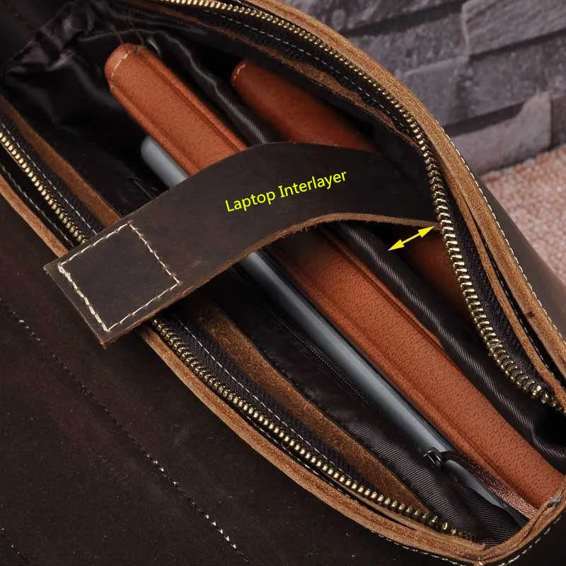 Coffee Aktentasche Umhängetasche Business Rindsleder Dark Maletin Echtes Leder Männer Tasche 12 Männliche Branded Luxus Yupinxuan