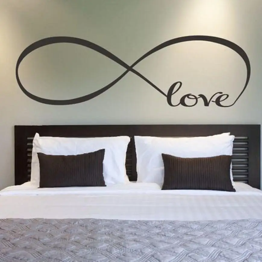 22*60CM/44*120CM Bedroom Wall Stickers Decor Infinity Symbol Word Love Vinyl Art wall sticker decals decoration|wall sticker decor|sticker decorationart wall sticker - AliExpress